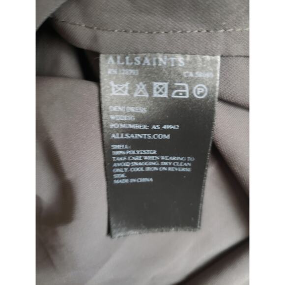 All Saints Deni Dress Black/Grey Size 8 - Picture 4 of 5